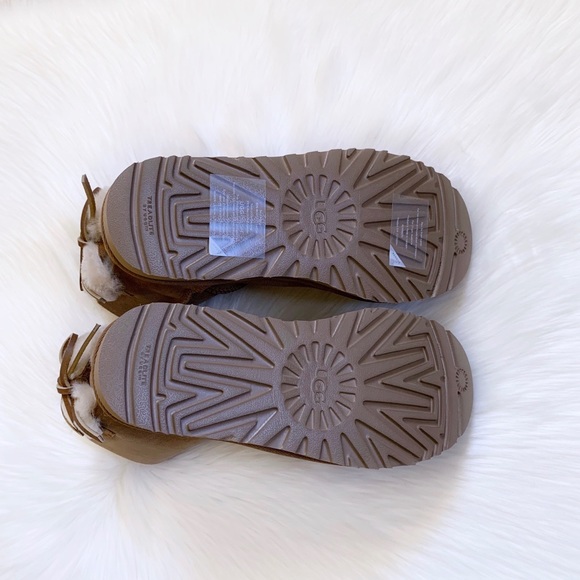 UGG Classic Double Bow Mini Chestnut Boots - Picture 7 of 7